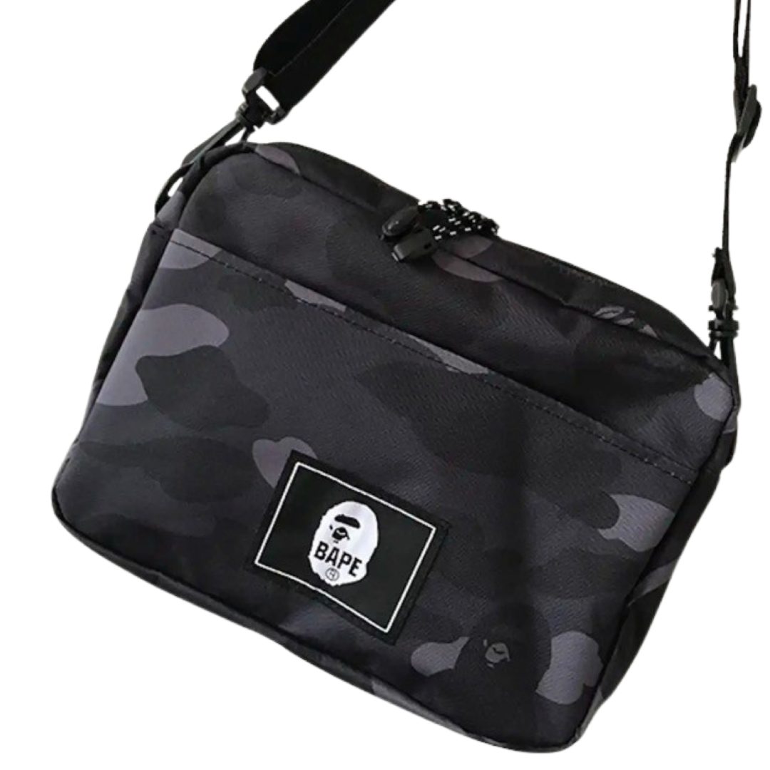 BAPE Book 2022 Black Camo Shoulder Bag - Stylish Unisex Crossbody Bag for Streetwear Fashion, Travel & Daily Use