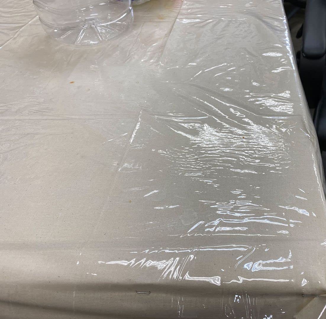 Mybecca Clear Marine Vinyl Fabric - 5 Yards (4 Gauge) Waterproof Upholstery Material for Boat Seats, Outdoor Furniture & DIY Projects