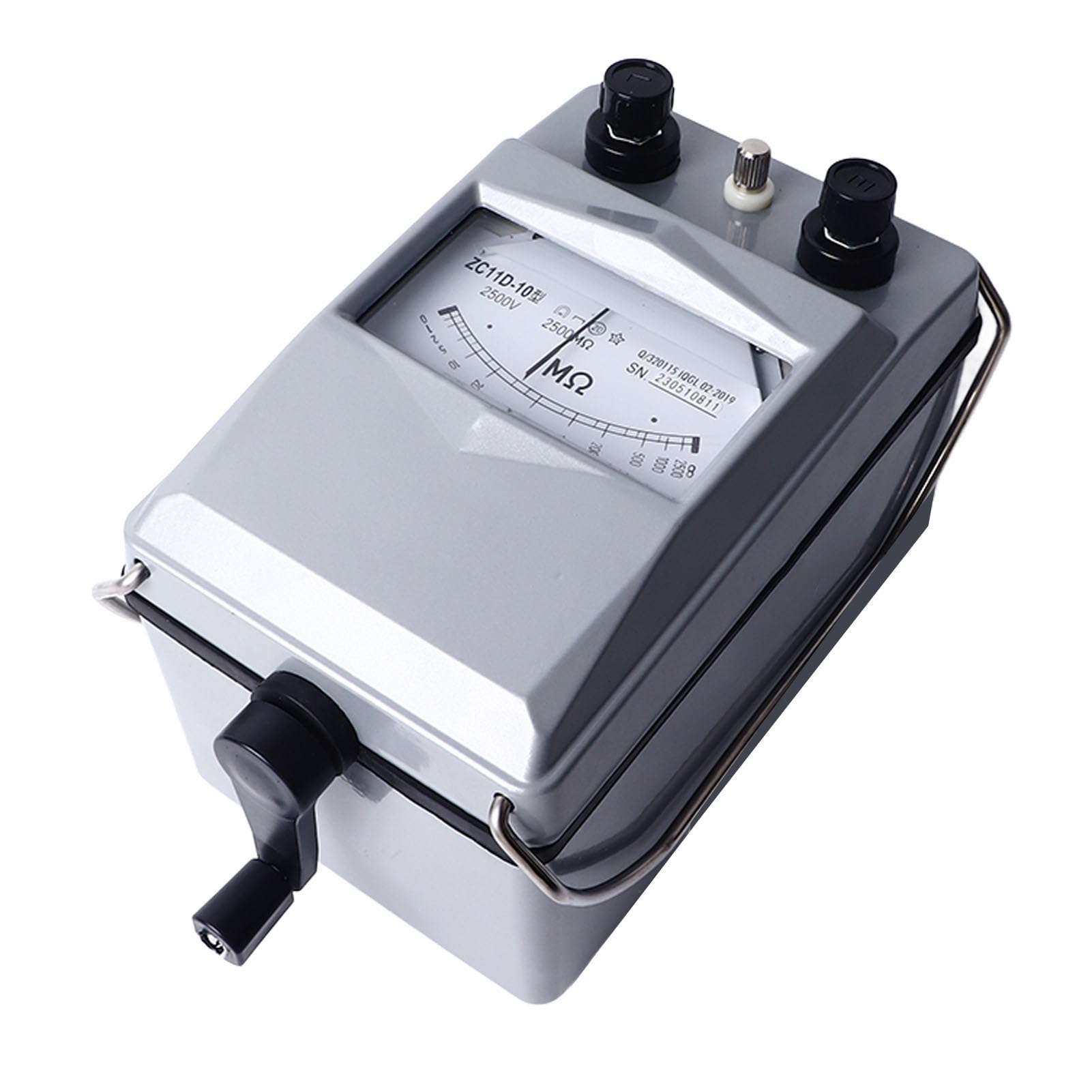 2500V Insulation Tester with Large Dial & Flexible Pointer - Aluminum Shell Megohmmeter with Carry Handle - Perfect for Home Appliance Repair, Electrical Maintenance & Industrial Safety Testing
