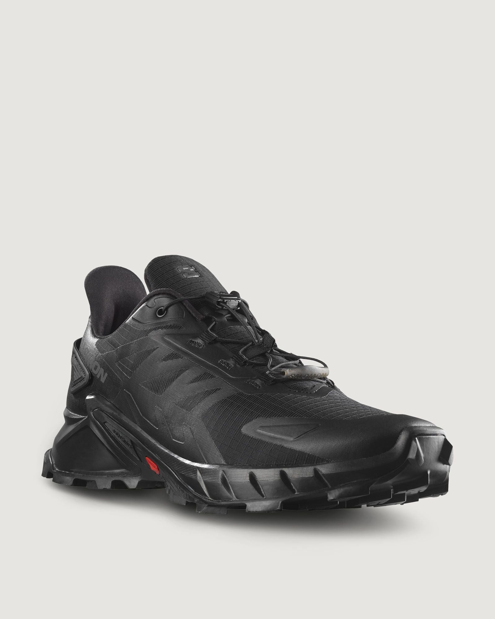 Men's Salomon SuperCross 4 Trail Running Shoes - Lightweight & Durable for Trail Running & Hiking - Black/Black/Black - Perfect for Outdoor Adventures & Mountain Trails