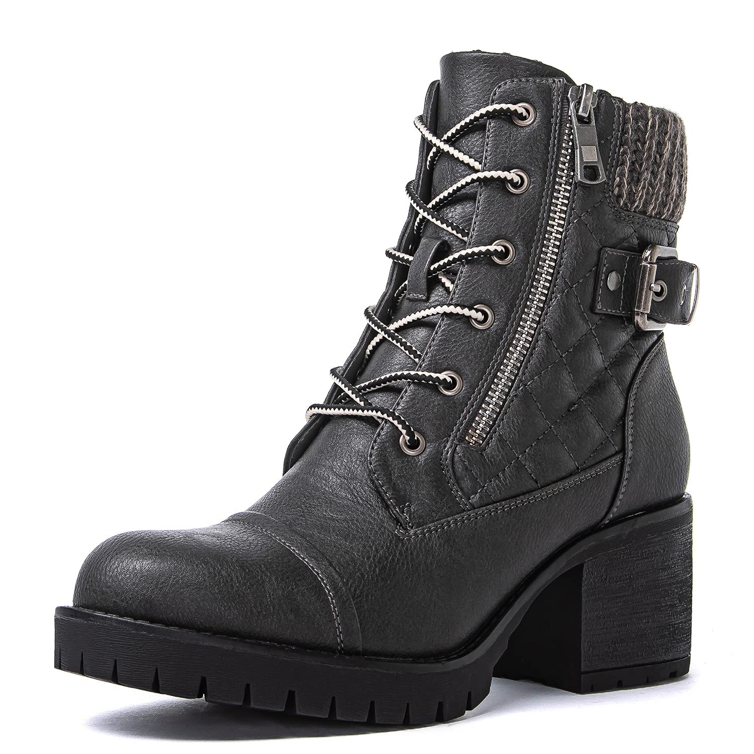 GLOBALWIN Women's Combat Boots Fashion Ankle Boots for Women - Stylish & Comfortable for Everyday Wear, Outdoor Adventures & Casual Outfits