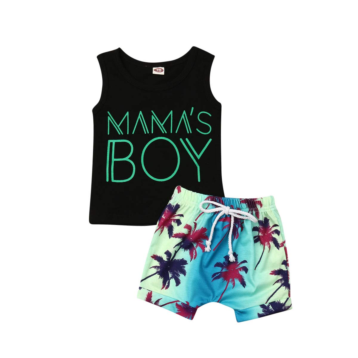 Toddler Boys Summer Shorts Set - Sleeveless Shirt & Shorts 2PC Outfit for Playtime