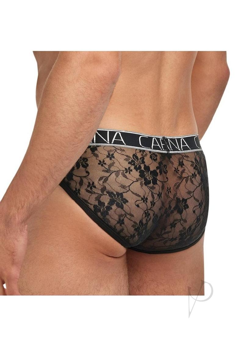 Banana Cabana Lace Low Rise Briefs - Sexy Women's Underwear in Black, Size Large/XLarge - Perfect for Date Night & Special Occasions