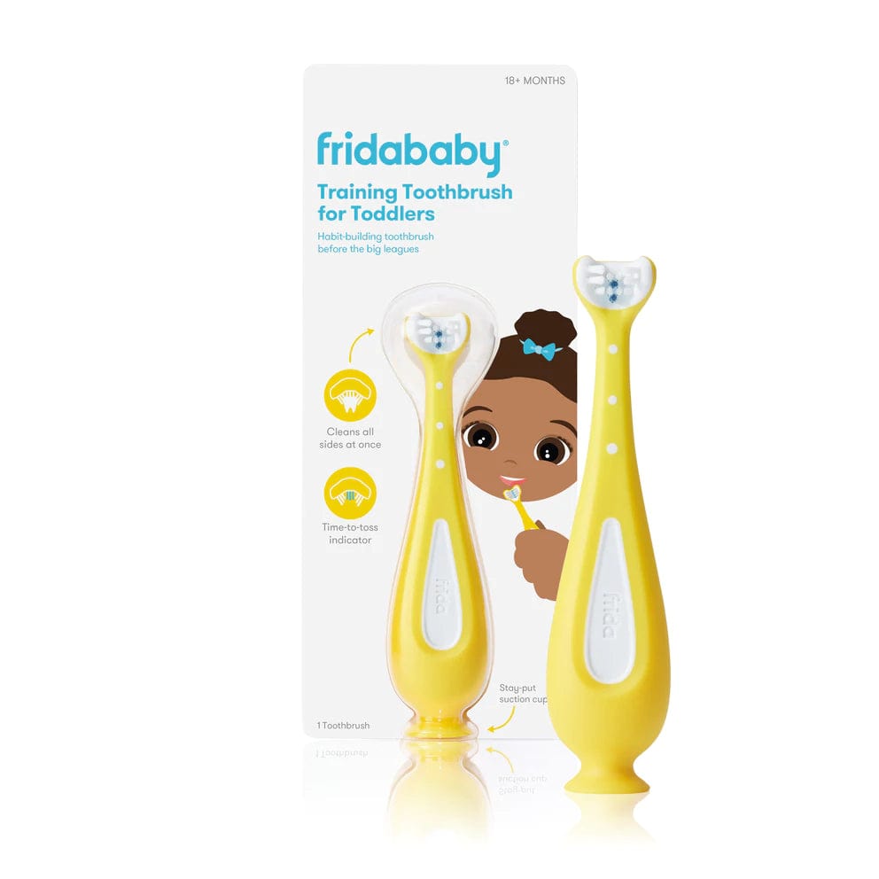 Fridababy Training Toothbrush for Babies & Toddlers - Soft Bristles for Gentle Teeth Cleaning - Perfect for First Brushing & Oral Care Routine