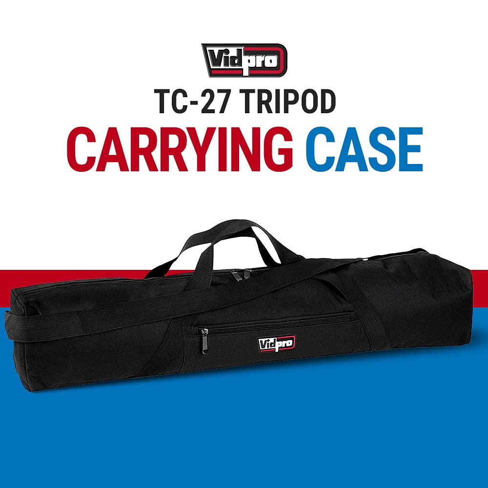 VidPro TC-27 Padded Tripod Bag for DSLR Camera - Heavy Duty Protection for 27-Inch Long Tripods - Perfect for Travel, Photography & Video Shooting