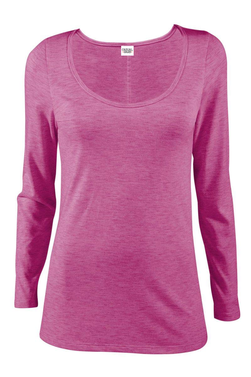 Women's Tri-Blend Long Sleeve Scoop Neck T-Shirt - Soft Casual Tee for Everyday Wear | Perfect for Layering, Work, and Weekend Outfits