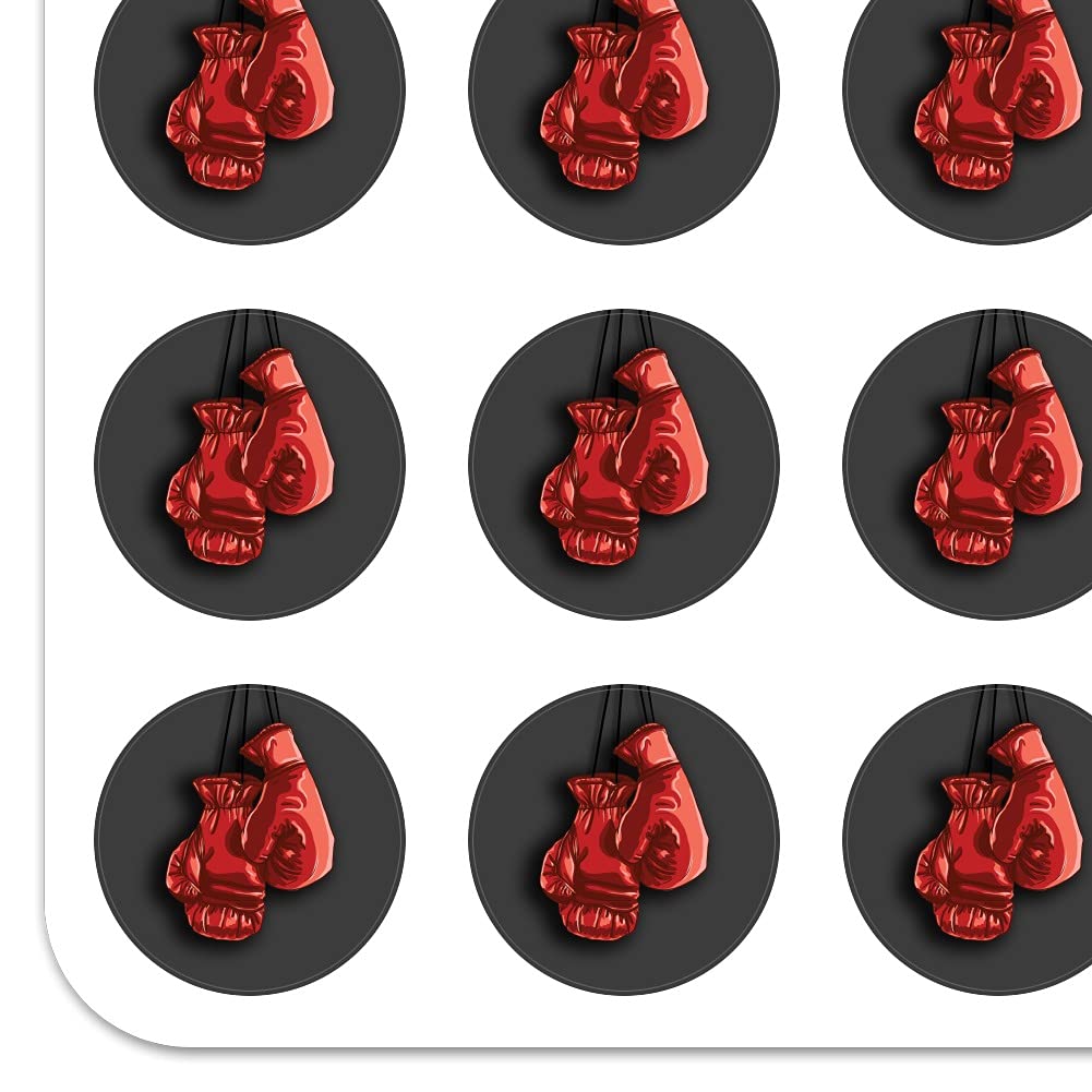 Red Boxing Gloves Clear Stickers for Scrapbooking, Planner & Crafting - Perfect for DIY Projects, Bullet Journals & Gift Decorations