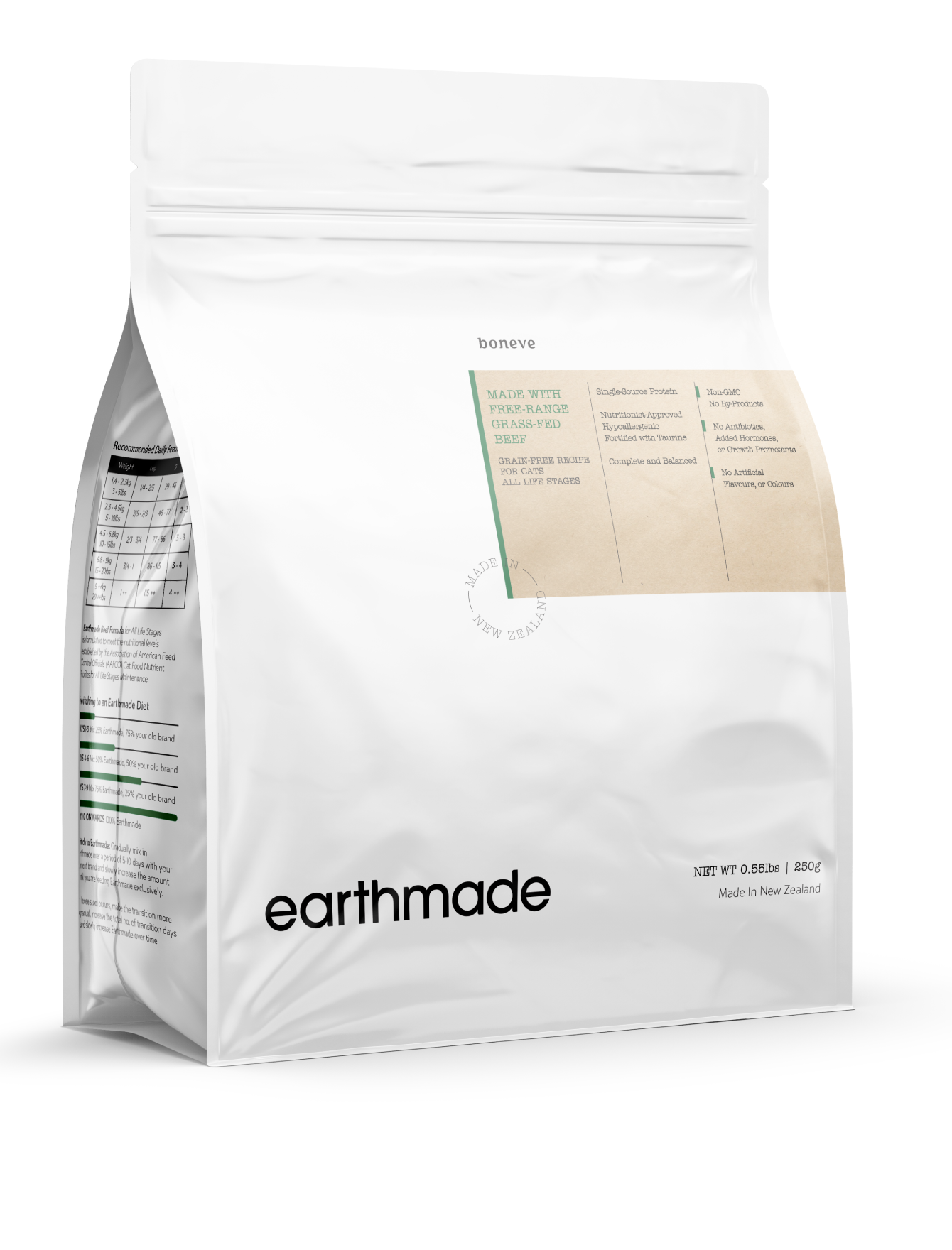 Earthmade Free Range Grass Fed Beef Dry Cat Food - Grain Free, High Protein for Adult Cats (3 Sizes) - Perfect for Indoor & Outdoor Cats with Sensitive Stomachs