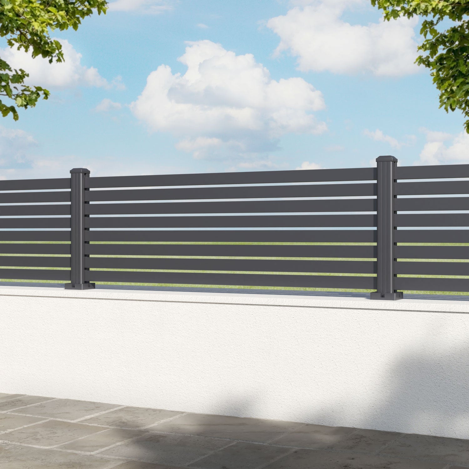 Premium Aria Aluminum Fence Panel with Durable Aluminum Posts - Perfect for Backyard Privacy, Pool Safety, and Garden Protection