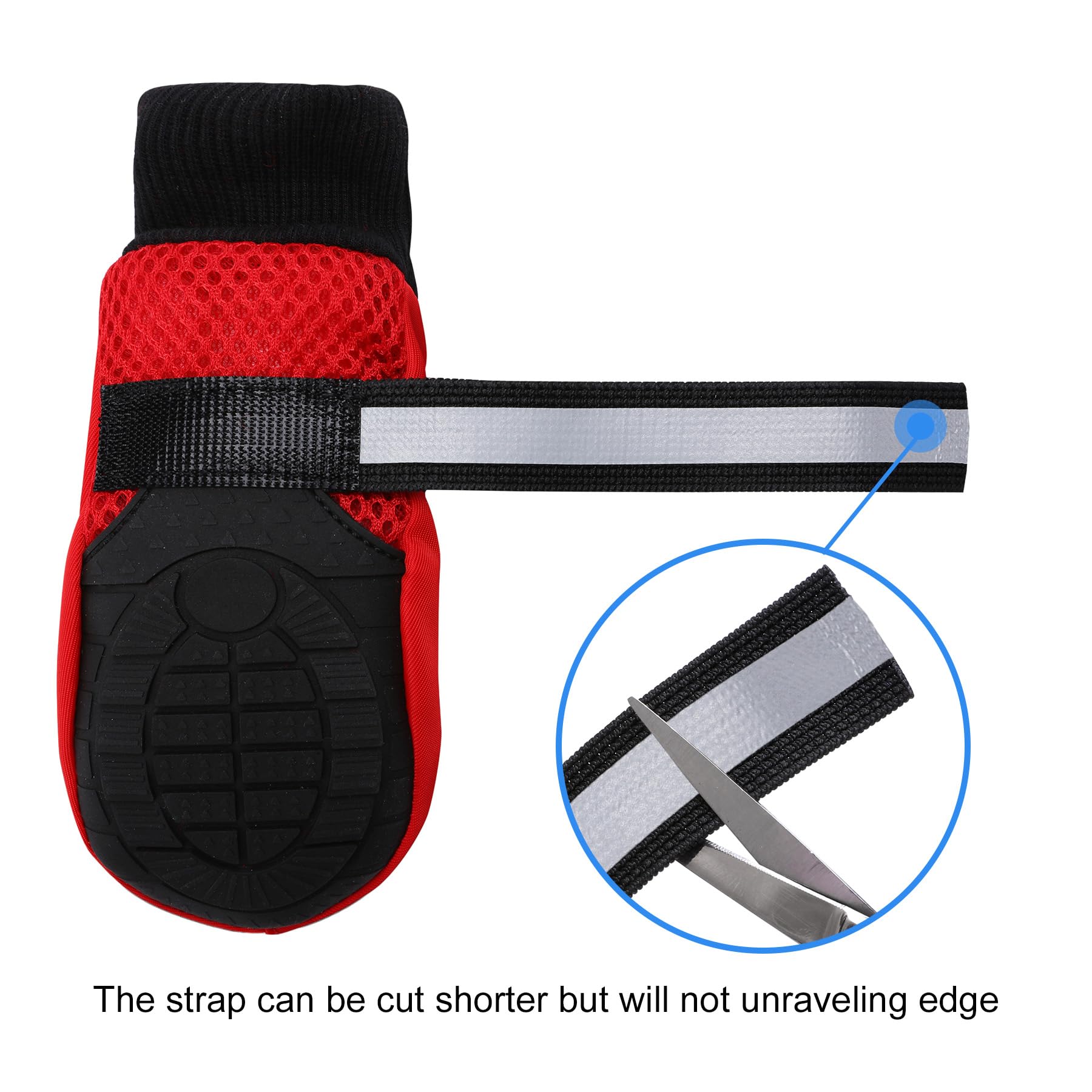 **Breathable Mesh Dog Boots for Large Dogs - Paw Protection for Hot Pavement & Outdoor Adventures - Perfect for Hiking, Walking, and Summer Activities**