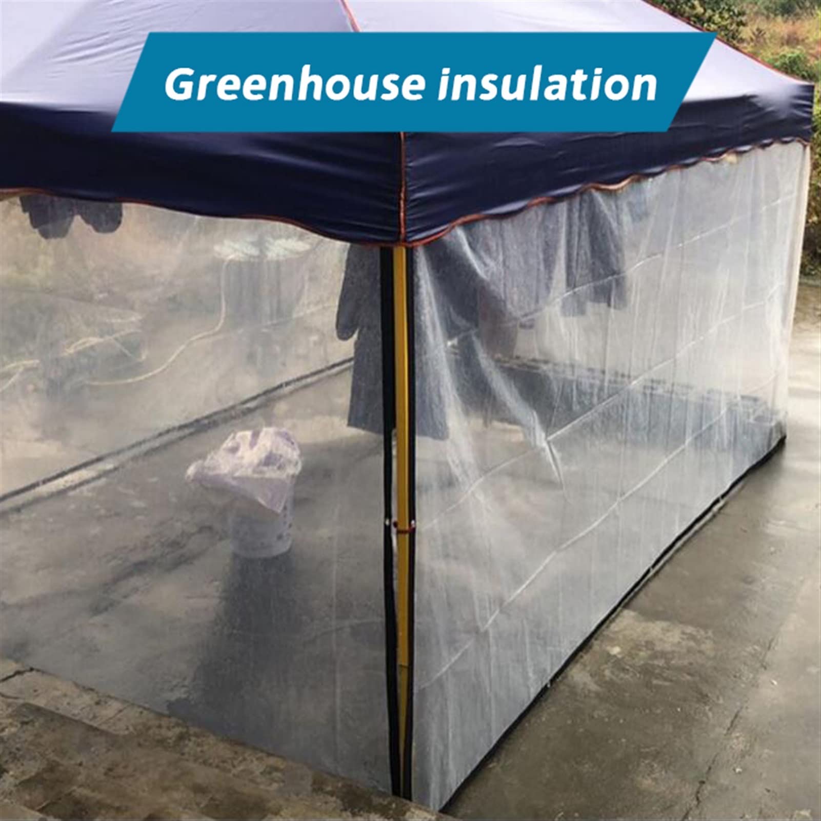Waterproof Clear Tarps with Grommets - 6x6m/19x19ft Heavy Duty Plastic Tarpaulin for Outdoor Patio, Porch Enclosure, Greenhouse & Canopy Cover - Perfect for Weather Protection, Camping & DIY Projects