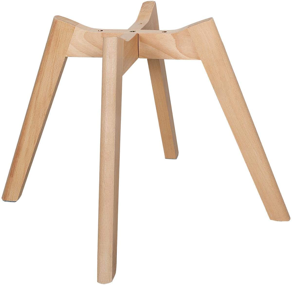 Scandinavian Modern Dining Chairs Set of 4 - Solid Beech Wood Legs & Padded Seat - Black Accent Chairs for Kitchen, Dining Room or Breakfast Nook