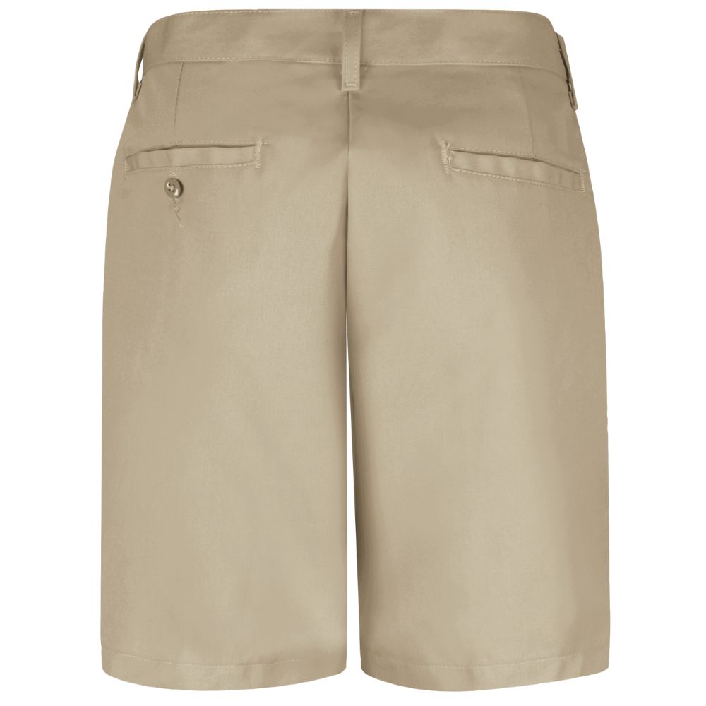 Red Kap Women's Plain Front Work Shorts - Comfortable Tan Twill Workwear for Women | Perfect for Construction, Landscaping & Outdoor Jobs
