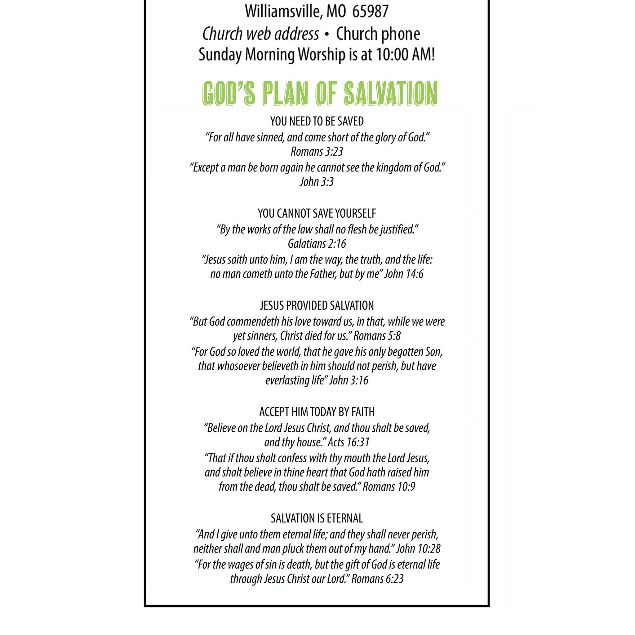 Custom Church Outreach & Evangelism Door Hangers - 8.5