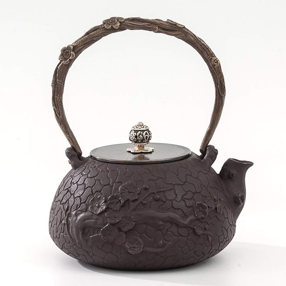 JHSHENGSHI Retro Ceramic Cast Iron Teapot - 900ml Rust-Resistant Interior, Handcrafted Loose Leaf Tea Kettle with Gift Box | Perfect for Home Tea Ceremonies, Office Use & Thoughtful Gifts