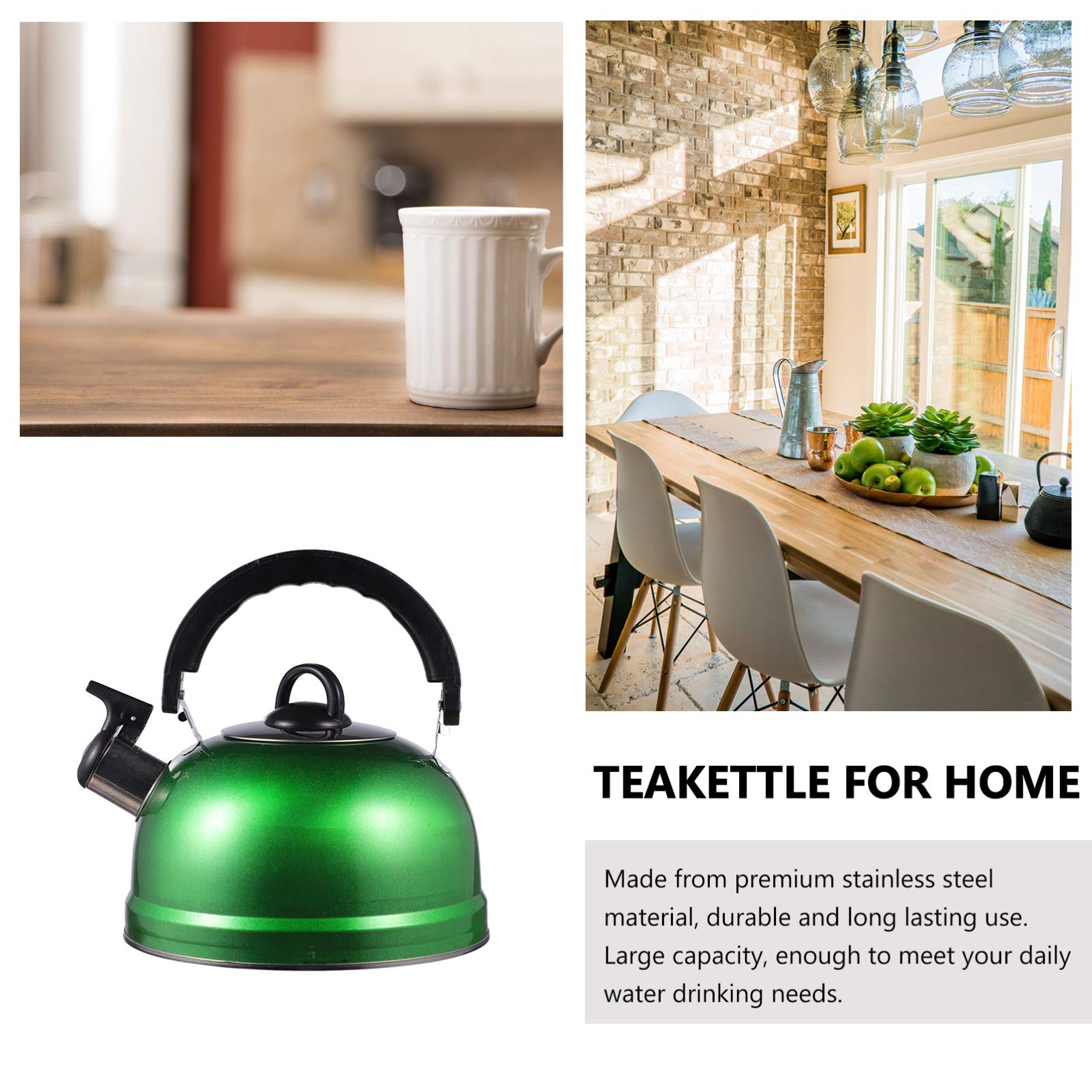 1pc Stainless Steel Chirping Kettle - Large Capacity Whistling Tea Kettle for Home & Kitchen - Perfect for Boiling Water, Making Tea, and Coffee - Ideal for Stovetop Use, Camping, and Daily Household Needs