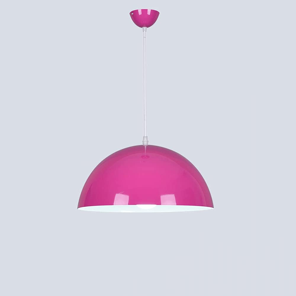 Modern LED Chandelier - Semicircular Iron Pendant Light with Metal Shade, Industrial Style Ceiling Fixture for Cafe, Bar & Restaurant Lighting | Energy Efficient Hanging Lamp for Dining Room, Living Room & Commercial Spaces