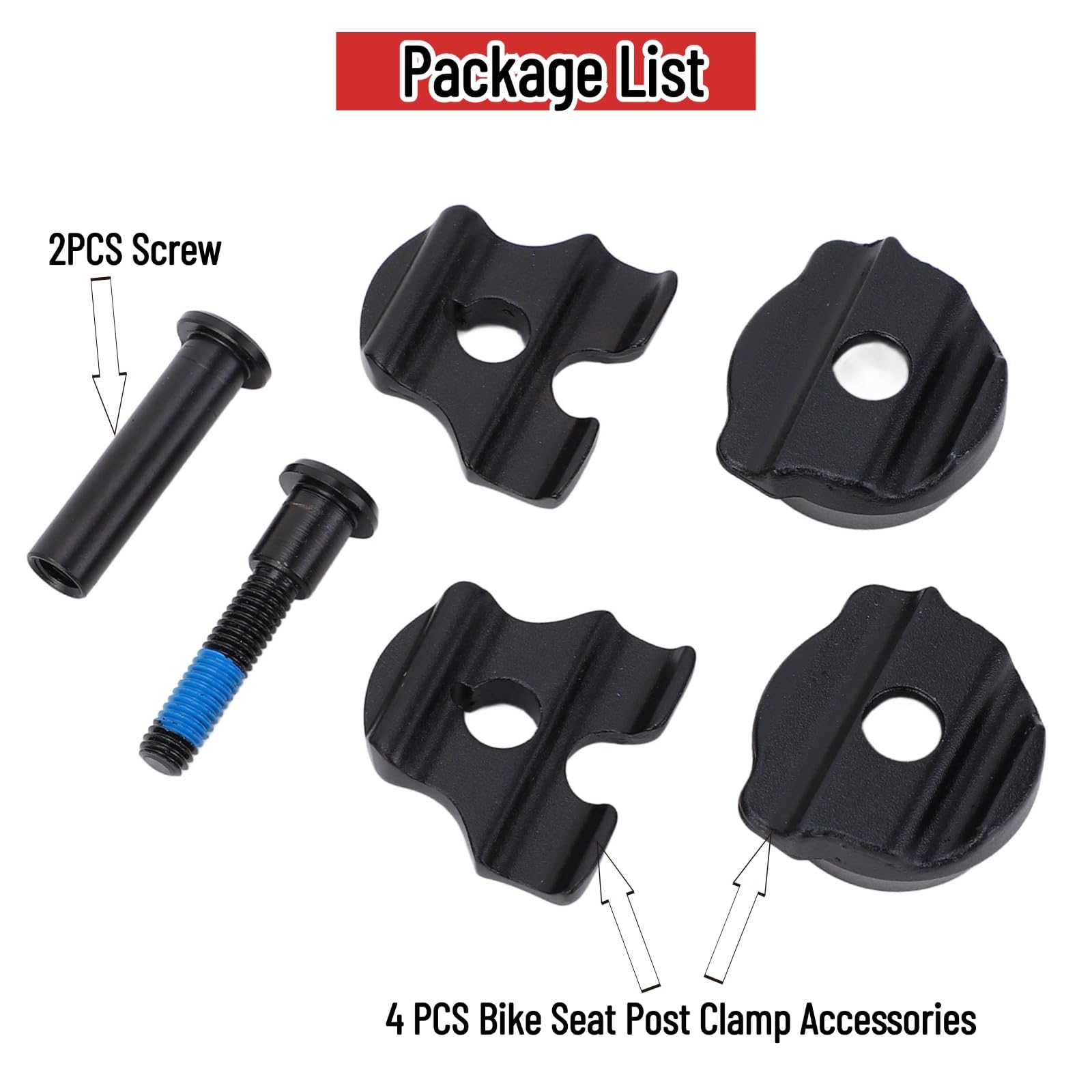 7x9mm Bicycle Seat Post Clamp with Installation Screws - Durable Bike Seat Tube Clip for Road & Mountain Bikes - Perfect for Cycling, Commuting & Bike Maintenance