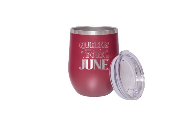 June Queen Birthday Tumbler - Custom Insulated Cup with Best Friend Quote - Funny BFF Gift for Women - Perfect Birthday Present for Her - Great for Office, Gym & Travel