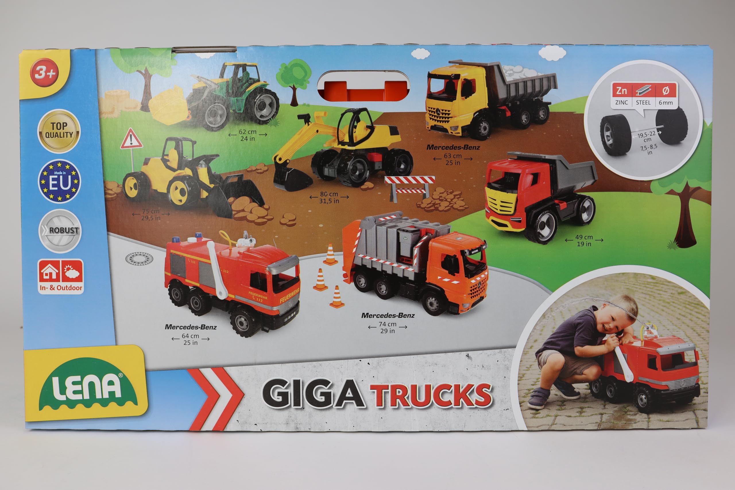 Ksmtoys Construction Toys - Powerful Giants Toy Garbage Truck with Garbage & Recycle Bin, Yellow & Black Dumpster Truck for Kids Ages 3+ | Pretend Play, Educational Toy for Boys & Girls | Perfect for Recycling Awareness & Role-Playing Games