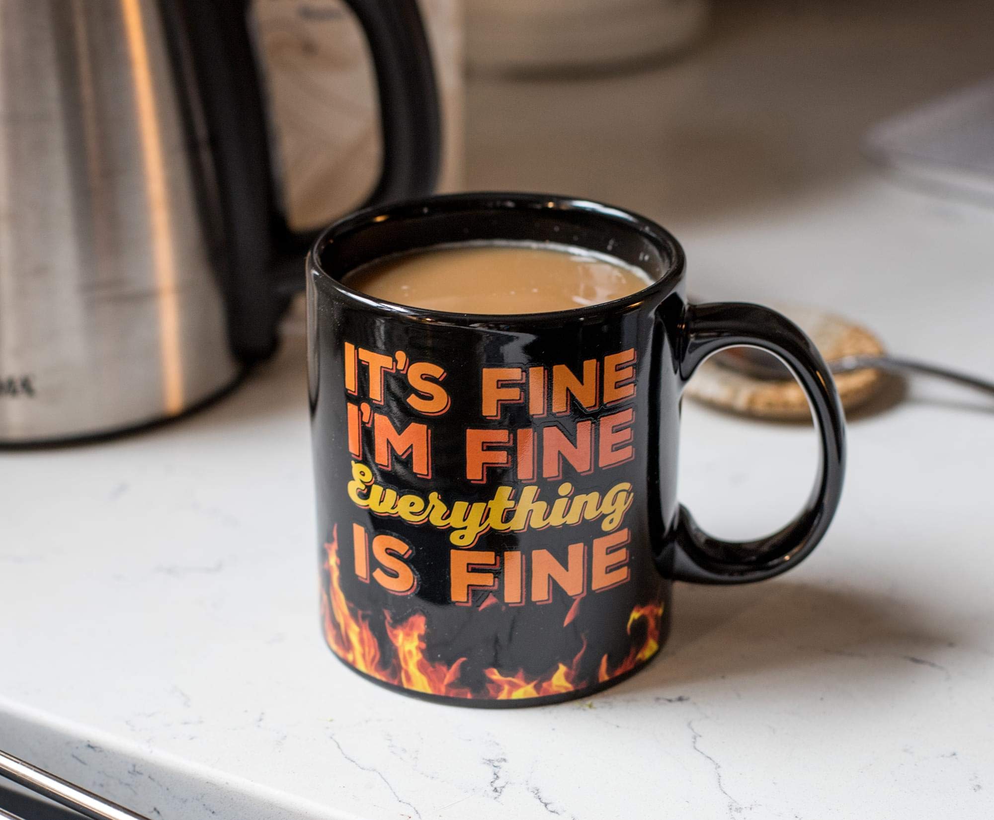 Funny 20-Oz Ceramic Coffee Mug - 'It's Fine I'm Fine Everything Is Fine' Oversized Large Cup for Tea, Hot & Cold Drinks - Perfect for Office, Home & Gifts