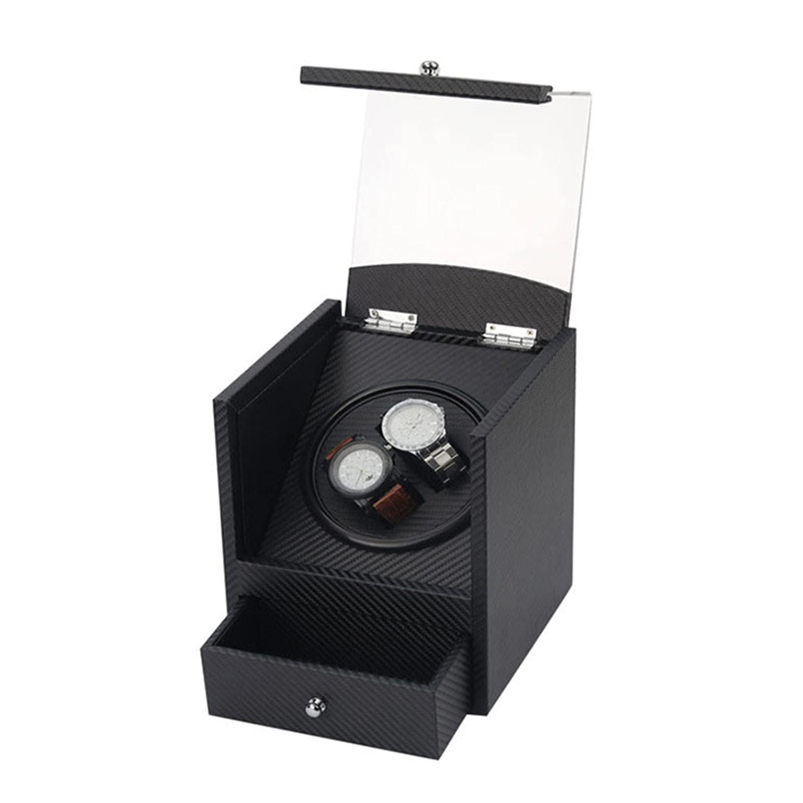 ZCL Automatic 2+1 Rotating Electric Watch Winder - Quiet Motor, Multi-Function Travel Storage Case for Watches & Jewelry - Dust-Proof Design for Home, Office & Travel Use