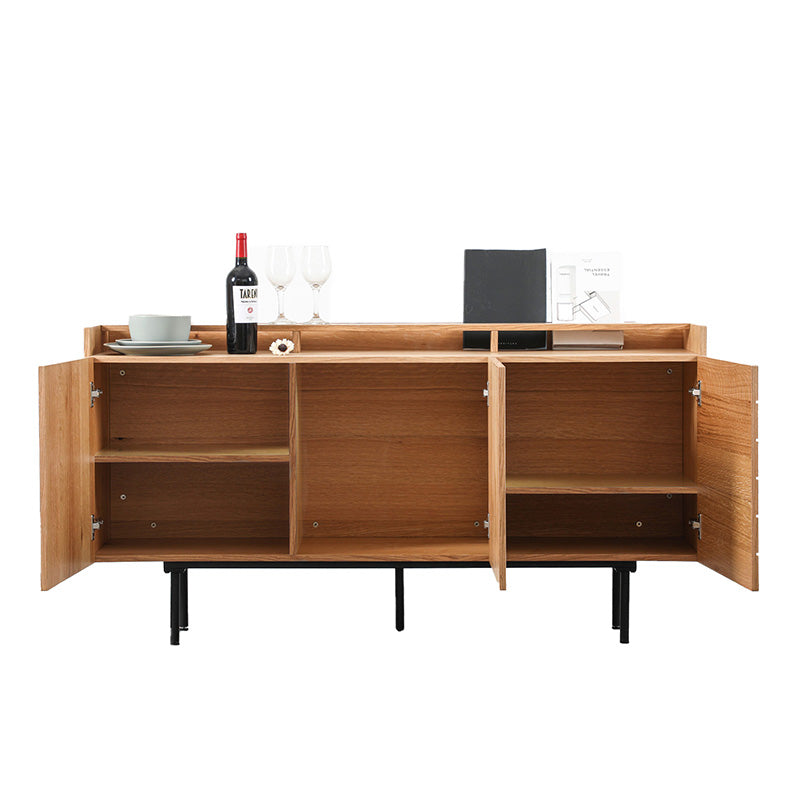 ZANE 150cm Sideboard Buffet Cabinet - Natural Oak Wood TV Stand with Storage for Living Room, Dining Room & Entryway