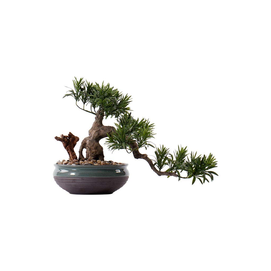 Artificial Bonsai Tree - Chinese Style Fake Pine Potted Plant for Home & Office Decor | Maintenance-Free Plastic Simulation Tree for Indoor & Outdoor Use | Perfect for Garden, Patio, Desk & Living Room Decoration