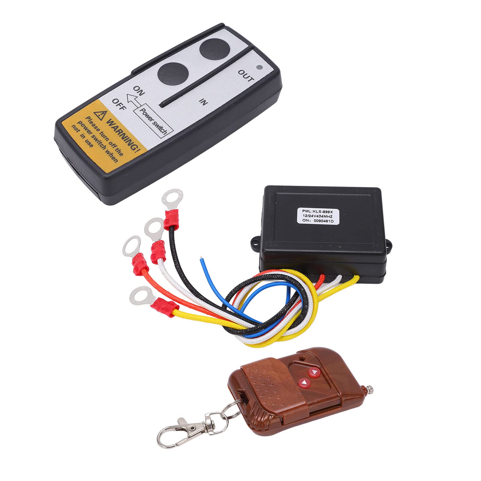 Universal Wireless Winch Remote Control Kit - 12V/24V DC, 75ft (22.86m) Long Range for ATV, Truck, Jeep & Off-Road Vehicles - Perfect for Towing, Recovery & Off-Road Adventures