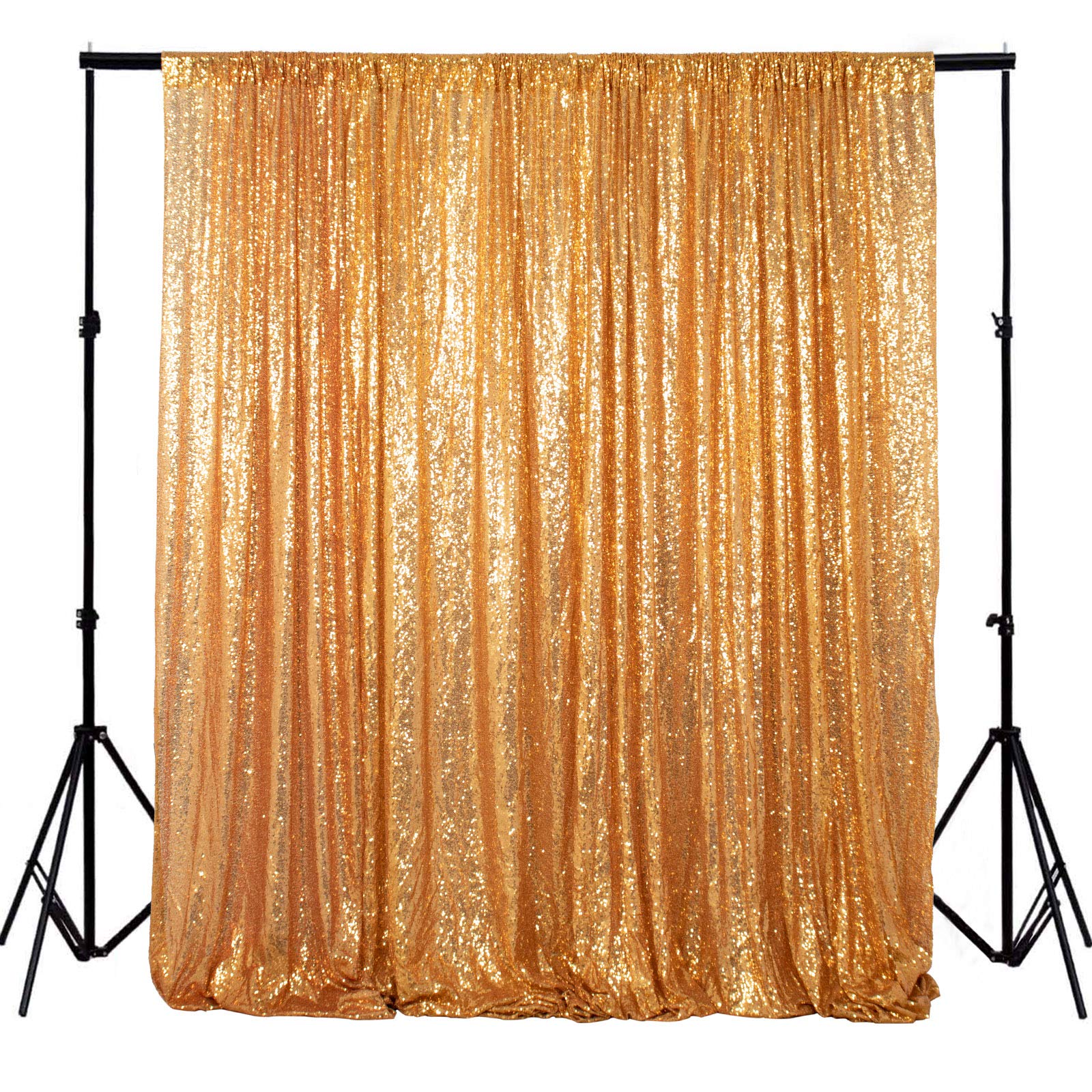 Gold Sequin Fabric Backdrop 4x7FT - Wedding, Party & Baby Shower Photography Background