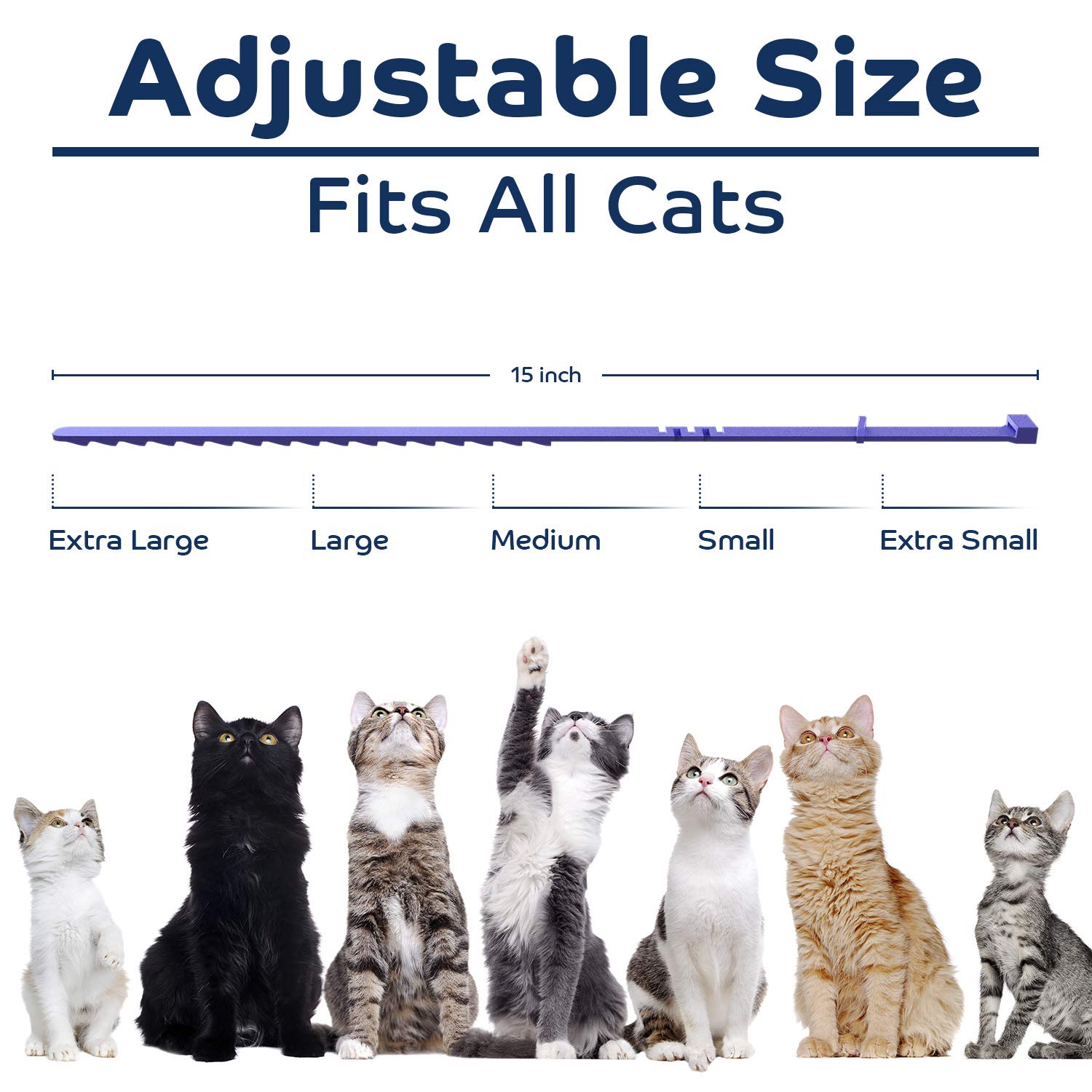 2 Pack Natural Calming & Relaxing Cat Collars - Reduce Anxiety, Adjustable Size for All Cats, Lasts Up to 60 Days - Perfect for Travel, Vet Visits & Stress Relief - by TrioGato