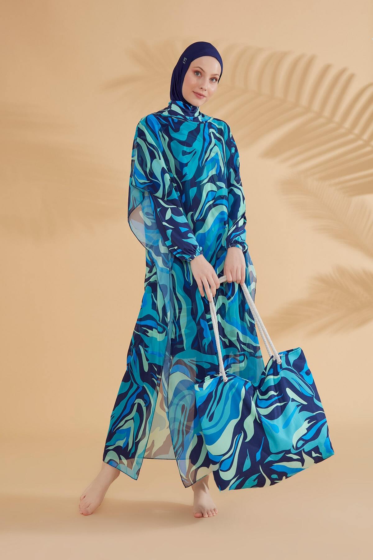 Ozge Burkini Swimwear Set - Premium Full Coverage Islamic Modest Swimwear for Women - Perfect for Beach, Pool & Water Sports
