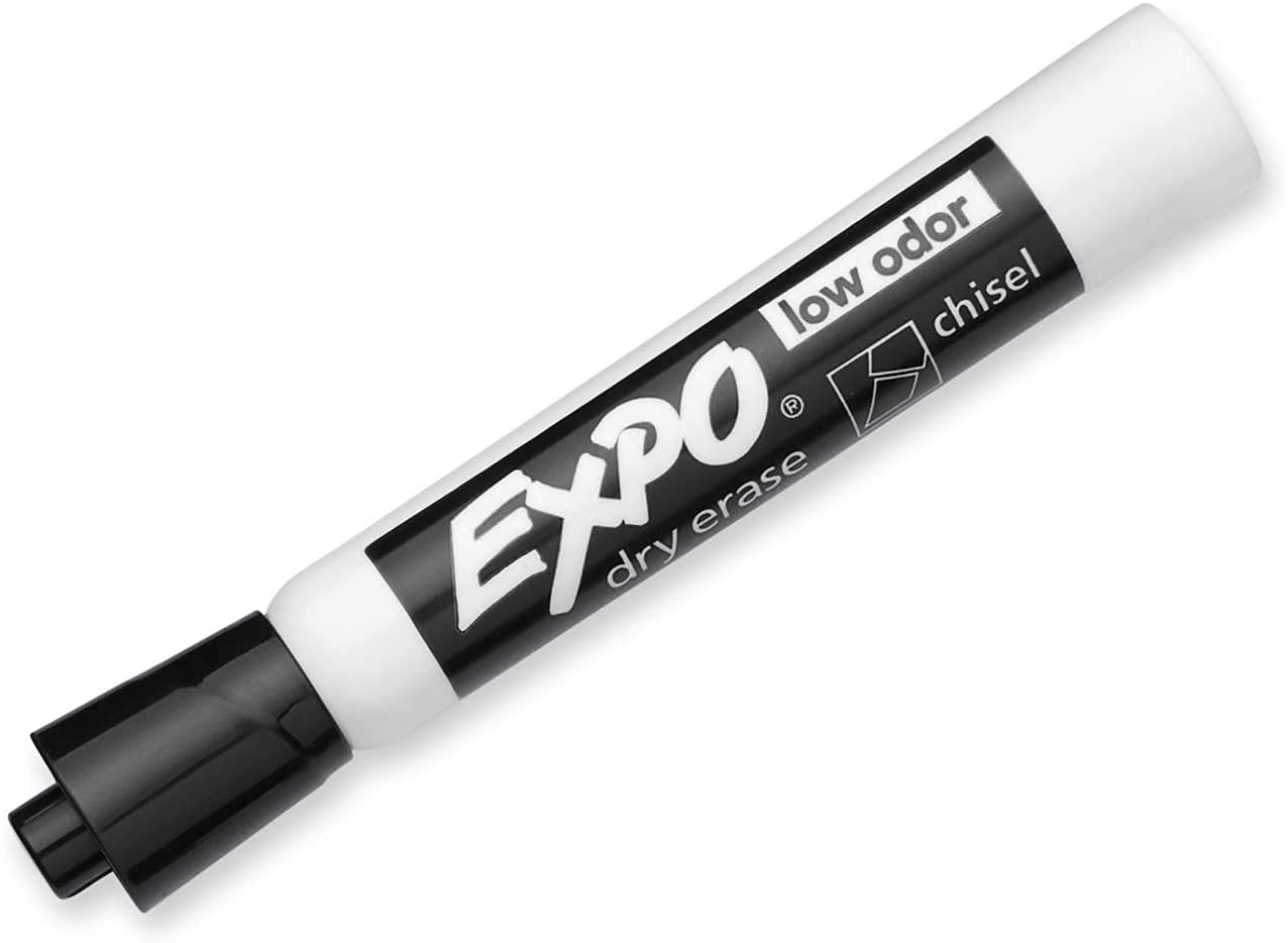 975 Supply Black Chisel Tip Dry Erase Markers - Low Odor Whiteboard Markers for Classroom, Office & Home Use - 3 Pack Bulk Dry Erase Pens for Teachers, Students & Professionals - Ideal for Presentations, Teaching & Planning