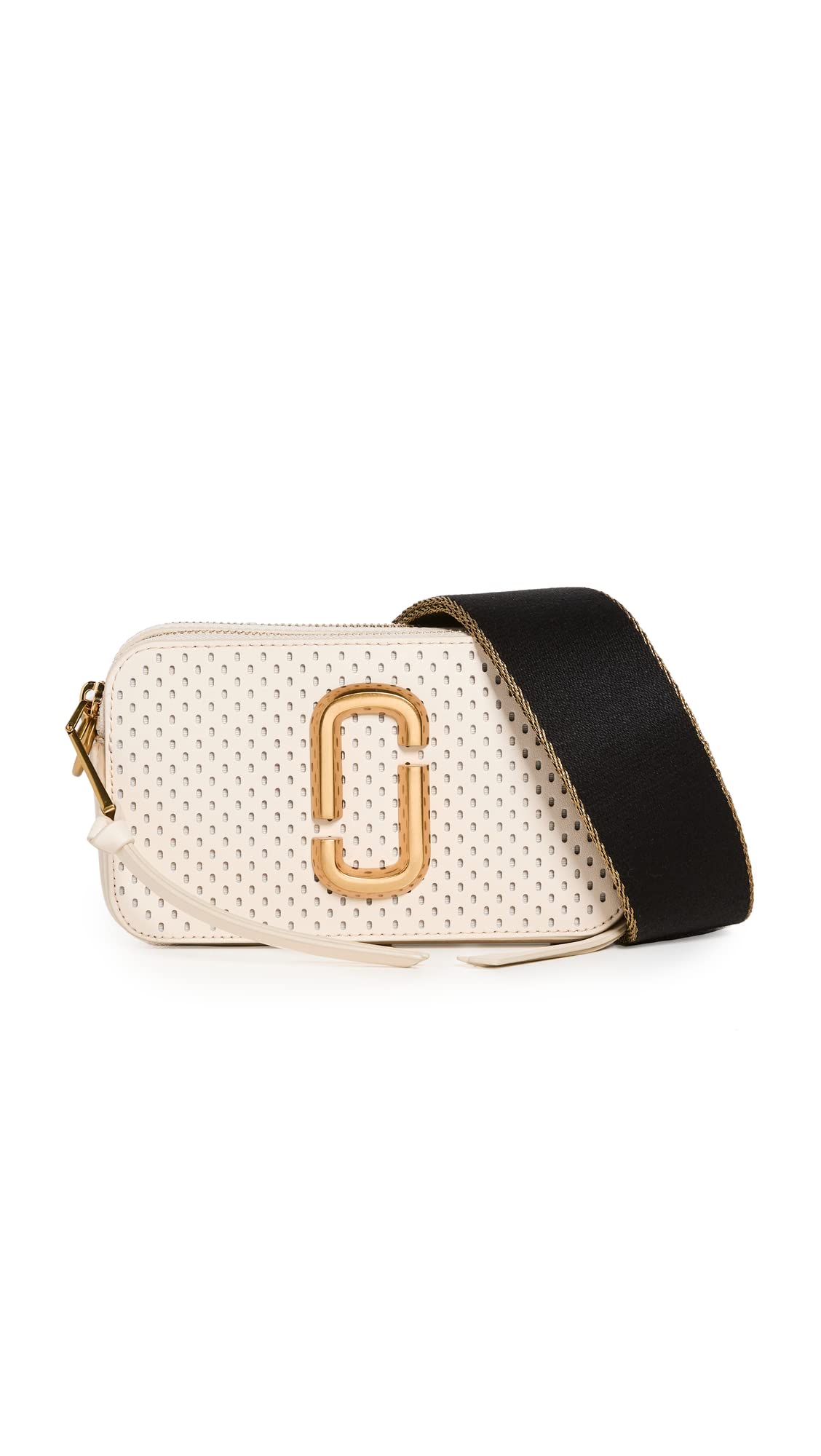Marc Jacobs Women's Snapshot Perforated Leather Crossbody Camera Bag - Stylish Everyday Purse for Work, Travel & Date Night