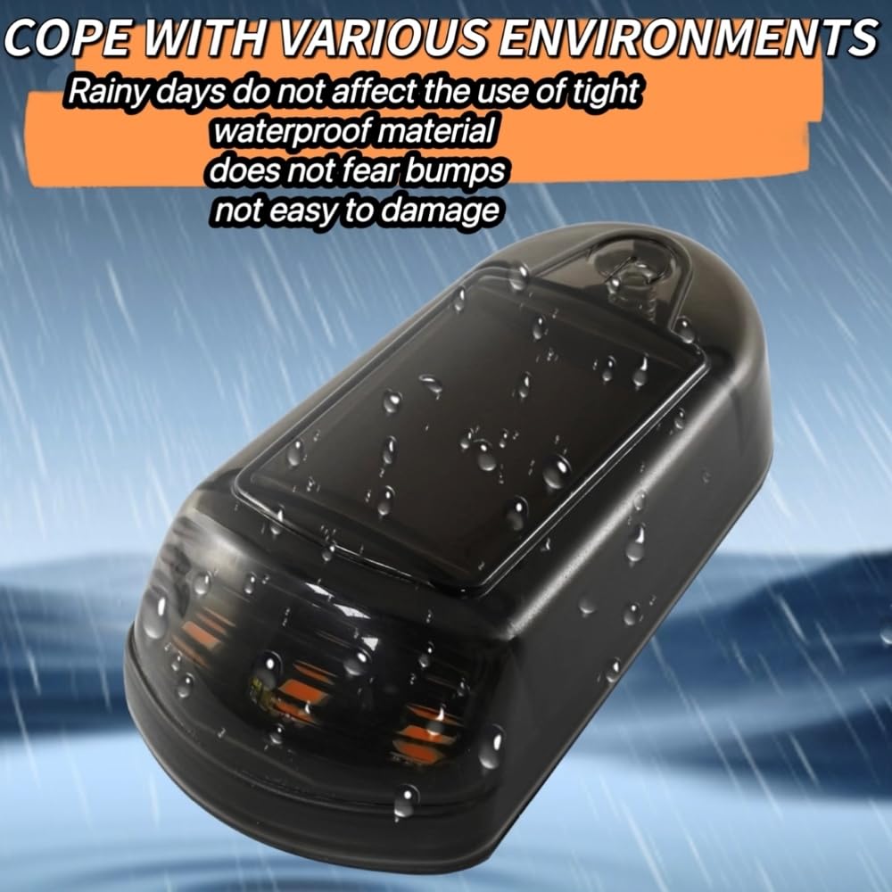 Solar Powered No Drill Cab Lights for Trucks - Black Remote Control & Non-Remote Control Models - Waterproof LED Interior Lighting for Semi Trucks, Pickups & Work Vehicles - Perfect for Night Driving & Emergency Signaling
