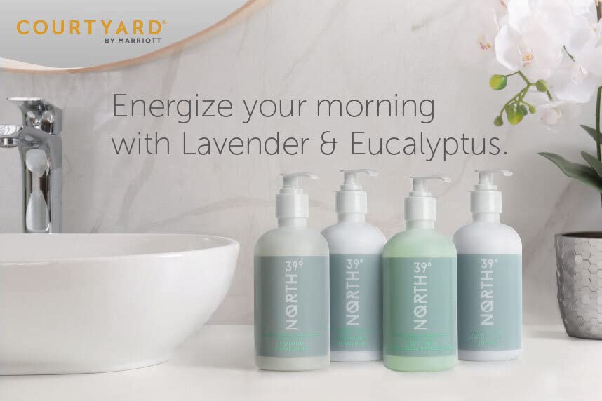 Eucalyptus & Lavender Scented Hair & Body Care Set - Shampoo, Conditioner, Body Wash & Lotion (8.5oz) - Hotel Quality for Courtyard by Marriott & Residence Inn - Perfect for Travel, Gifts & Spa Days at Home