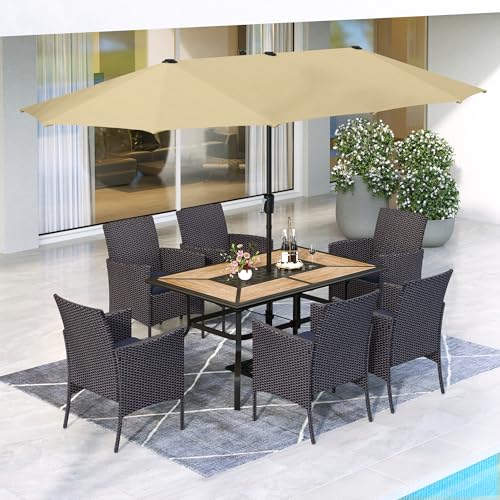 Navy Chusion With Beige Umbrella