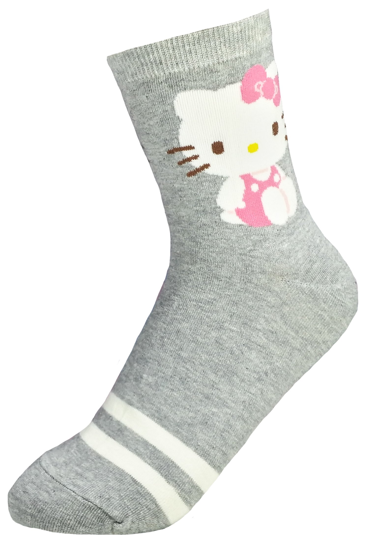 JJMax Women's Hello Kitty Cotton Blend Socks Set - 3 Pairs Cute Cartoon Ankle Socks for Casual Wear, Gift Giving & Kawaii Fashion