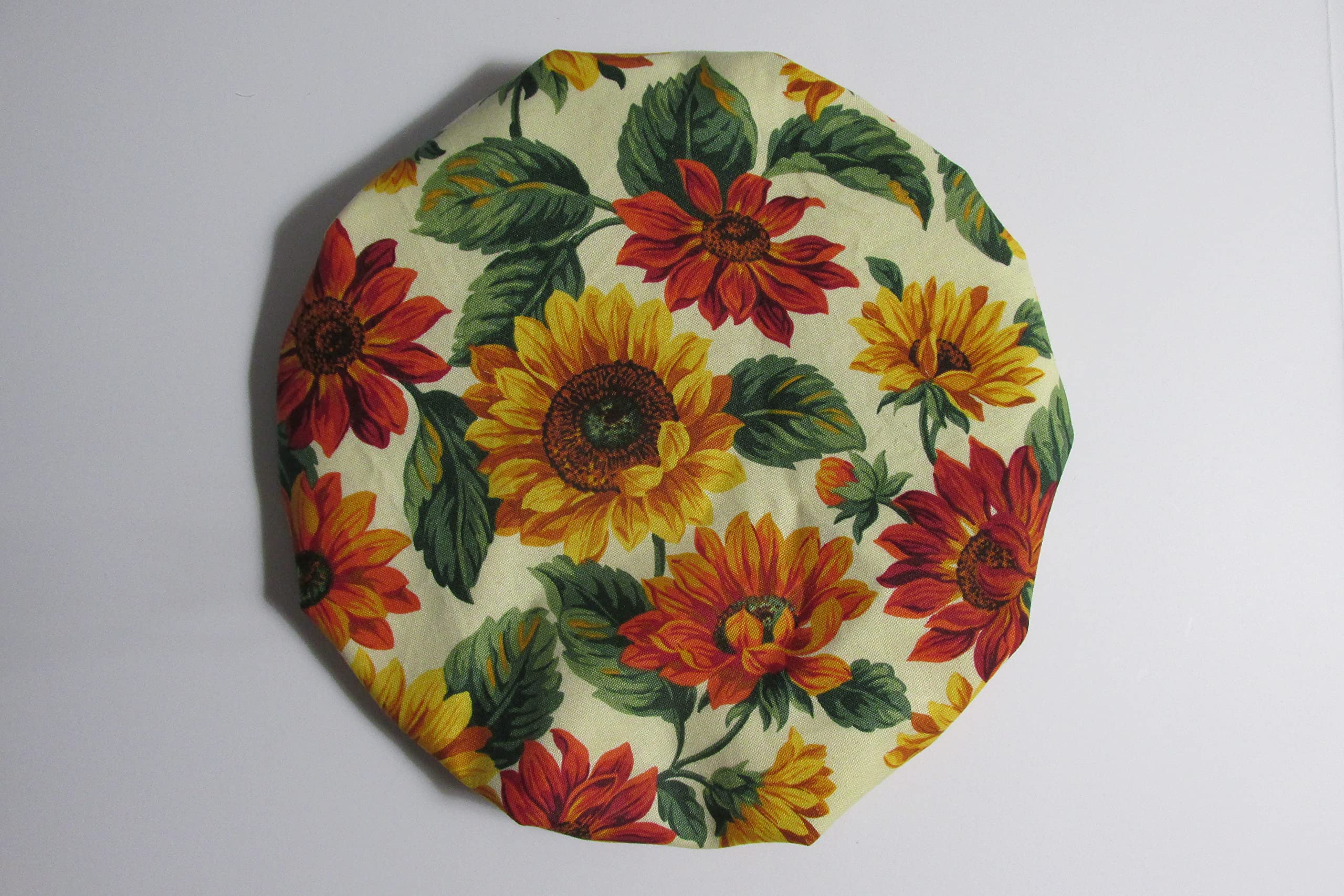 Reversible Kitchen Mixer Bowl Cover - Sunflowers & Bees on Clover Design - Dust Cover for 4.5-5 Qt Bowls - Perfect for Baking, Cooking & Kitchen Storage