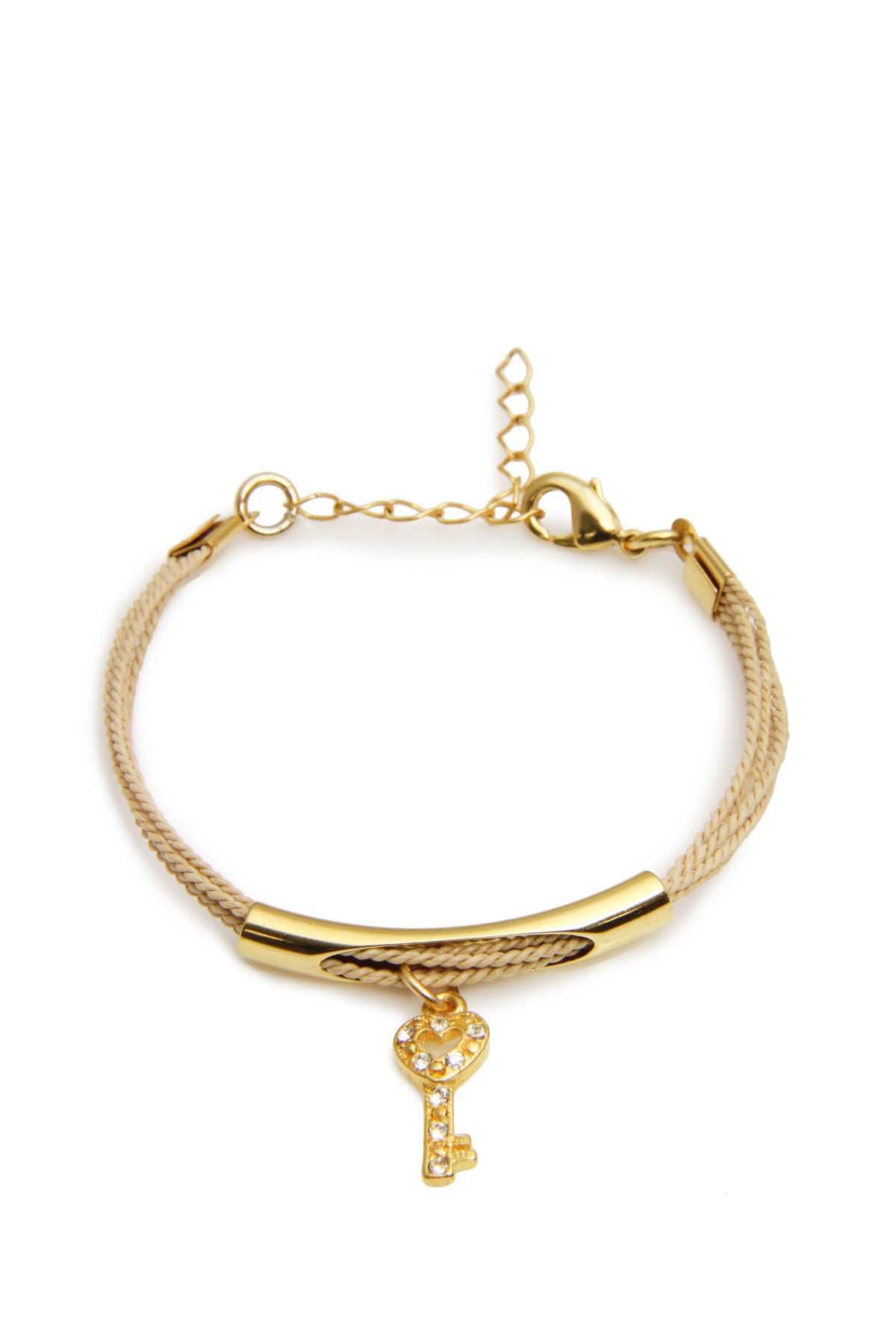 Golden Key Charm Bracelet Set of 3 - Elegant Jewelry for Women, Gift for Her - Perfect for Birthday, Anniversary & Special Occasions