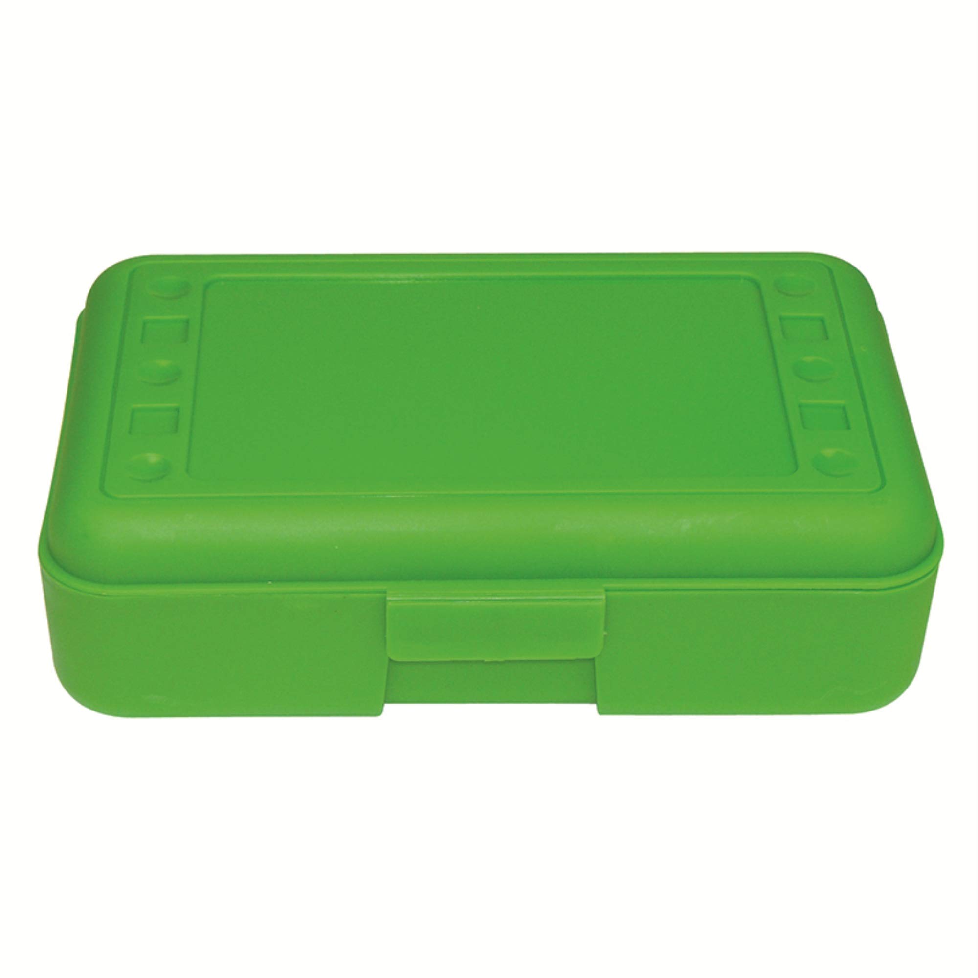 Romanoff Products Pencil Box - Lime Opaque Plastic School Supply Case for Kids, Students & Teachers - Perfect for Classroom, Office & Art Supplies Storage