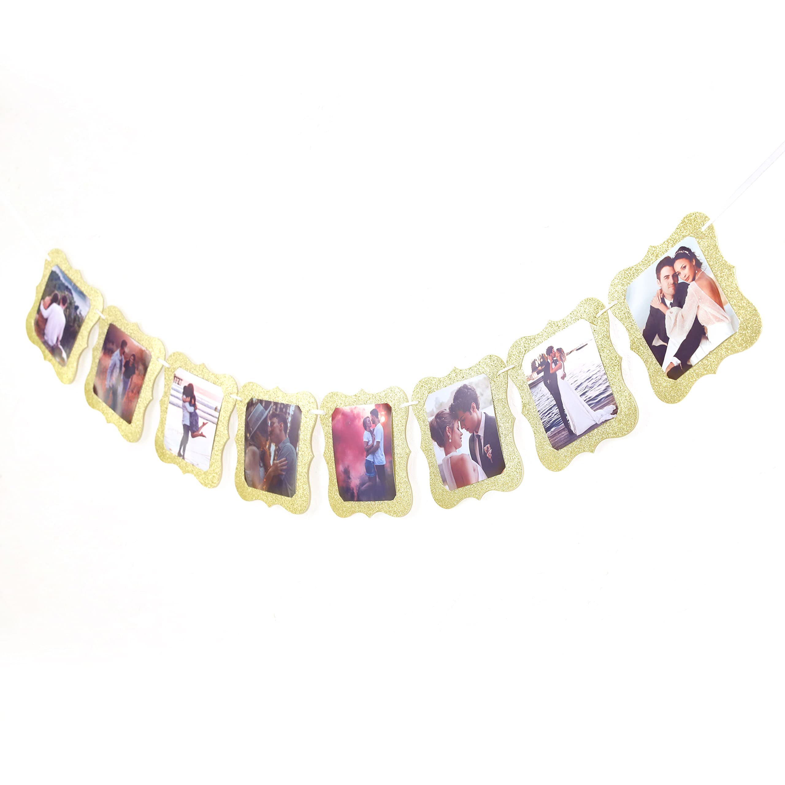 Bride to Be Photo Banner - Gold Glitter Wedding Garland for Engagement Party, Bridal Shower, Baby Shower & Birthday Decorations | Perfect for Photo Backdrops, Wall Decor & Celebration Displays