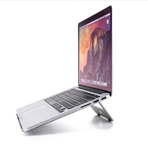 Cooskin Universal Folding Laptop Stand - Aluminum Alloy Adjustable Computer Stand with Cooling Function for MacBook, iPad, Tablet - Perfect for Home Office, Gaming & Travel Use