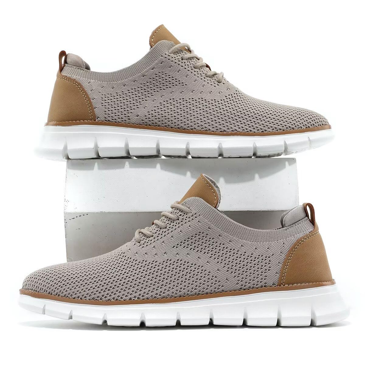 Men's Lightweight Oxford Lace-Up Dress Shoes - Comfortable Casual Walking Shoes & Fashion Sneakers for Office, Travel, and Everyday Wear