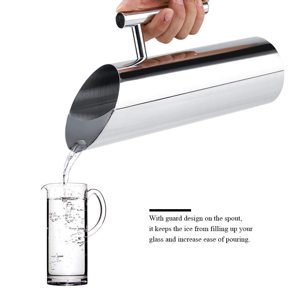 Premium 1.5L Stainless Steel Water Pitcher with Lid & Ice Guard - Insulated Metal Jug for Water, Coffee, Tea, Milk - Perfect for Home, Office, Parties & Outdoor Use