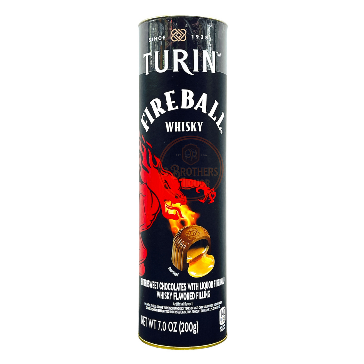 Premium Fireball Chocolate Tube by Lucas Turin | Delicious Cinnamon-Flavored Candy for Parties, Gifts & Snacking