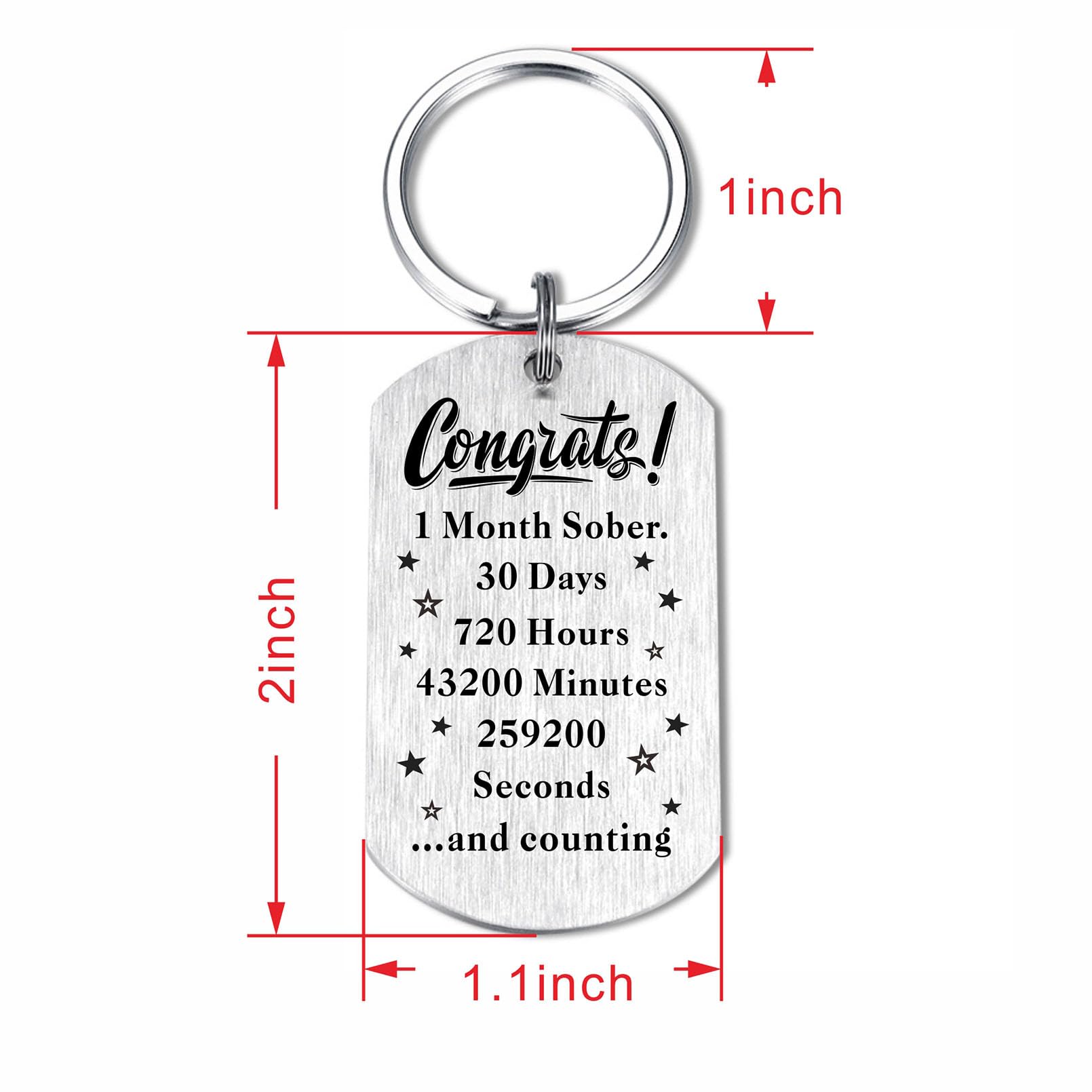 Laluminter Sobriety Gifts for Men & Women - Inspirational Sober Anniversary Keychain Keepsake - Thoughtful AA NA Recovery Gift for Alcohol-Free Lifestyle - Perfect for 1 Year, 5 Year, 10 Year Milestones - Ideal for Meetings, Celebrations & Daily Motivation