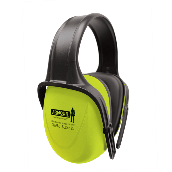 Class 5 SNR27 Armor Headband Earmuffs - High Noise Reduction Hearing Protection for Shooting, Hunting, Construction & Industrial Work