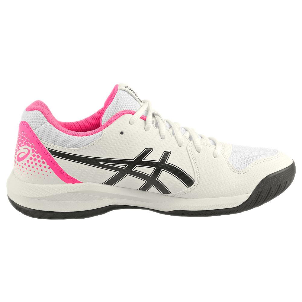 Asics Women's Gel Dedicate 8 Pickleball Shoes - White/Hot Pink - Lightweight Court Shoes for Pickleball & Tennis - Perfect for Indoor & Outdoor Play