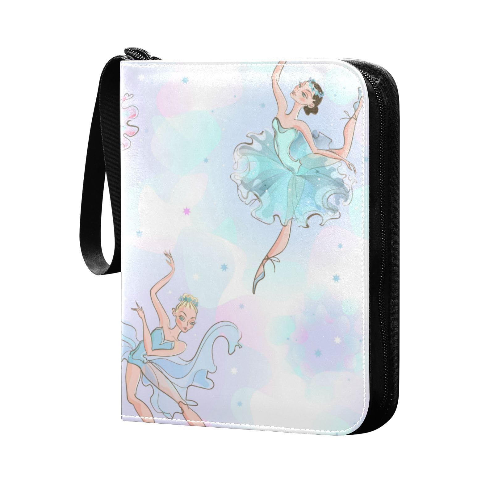 Premium 4-Pocket Ballerinas Trading Card Binder with 50 Removable Sleeves - 3-Ring Card Album Holds 400+ Sports/TCG/MTG Cards - Durable Card Organizer for Collectors & Gamers (Perfect for Tournaments, Storage & Display)